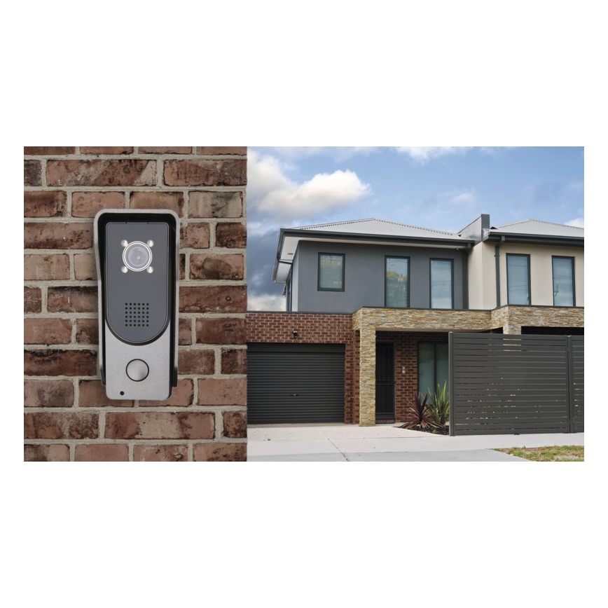 Domáci videozvonček 14,5 V IP44 strieborná