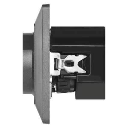 Domová zásuvka FRENCH s portami USB-A a USB-C, 250V/16A, antracit