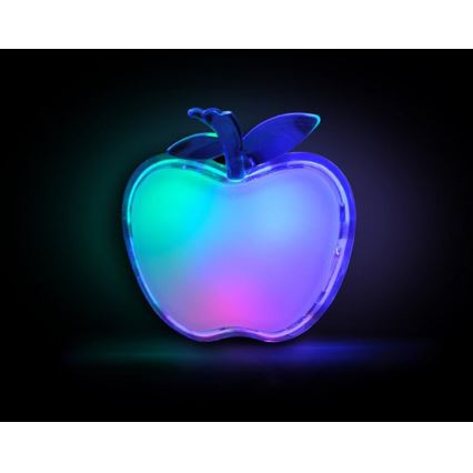 LED RGB Detské nočné svetlo LED-RGB/0,5W/230V jablko