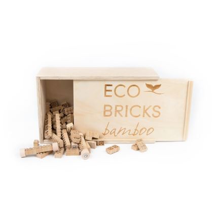 Drevená stavebnica ECO BRICKS 145 ks
