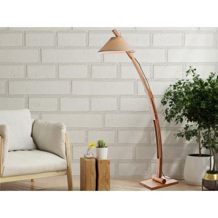 Drevená stojacia lampa 1xE27/60W/230V masív/jaseň