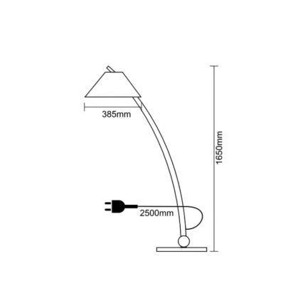 Drevená stojacia lampa 1xE27/60W/230V masív/jaseň
