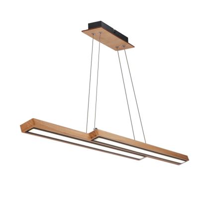Drevený LED luster na lankách SENTO LED/19W/230V