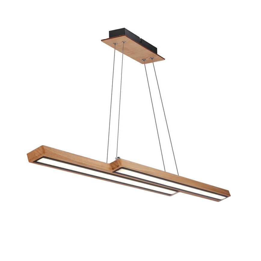 Drevený LED luster na lankách SENTO LED/19W/230V