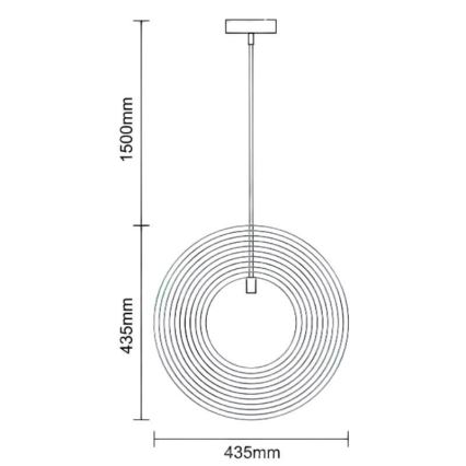 Drevený luster na lanku 1xE27/60W/230V pr. 43,5 cm masív/dyha/kaučukovník