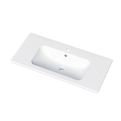 Dřevojas - Kúpeľňová skrinka s umývadlom BANO 100x47 cm dub/biela