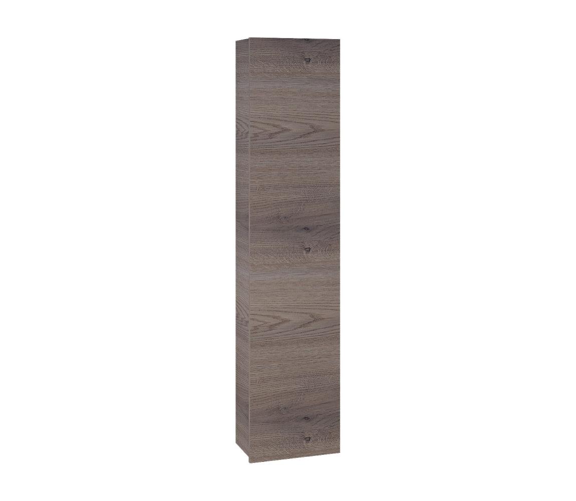 Dřevojas - Závesná kúpeľňová skrinka ZYLO 35x155 cm tmavý dub 8596204810269