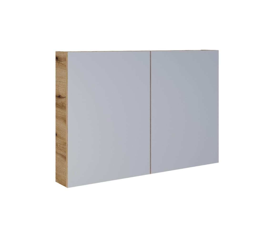 Dřevojas - Zrkadlová kúpeľňová skrinka NEXI 100x68 cm dub 8596204810344