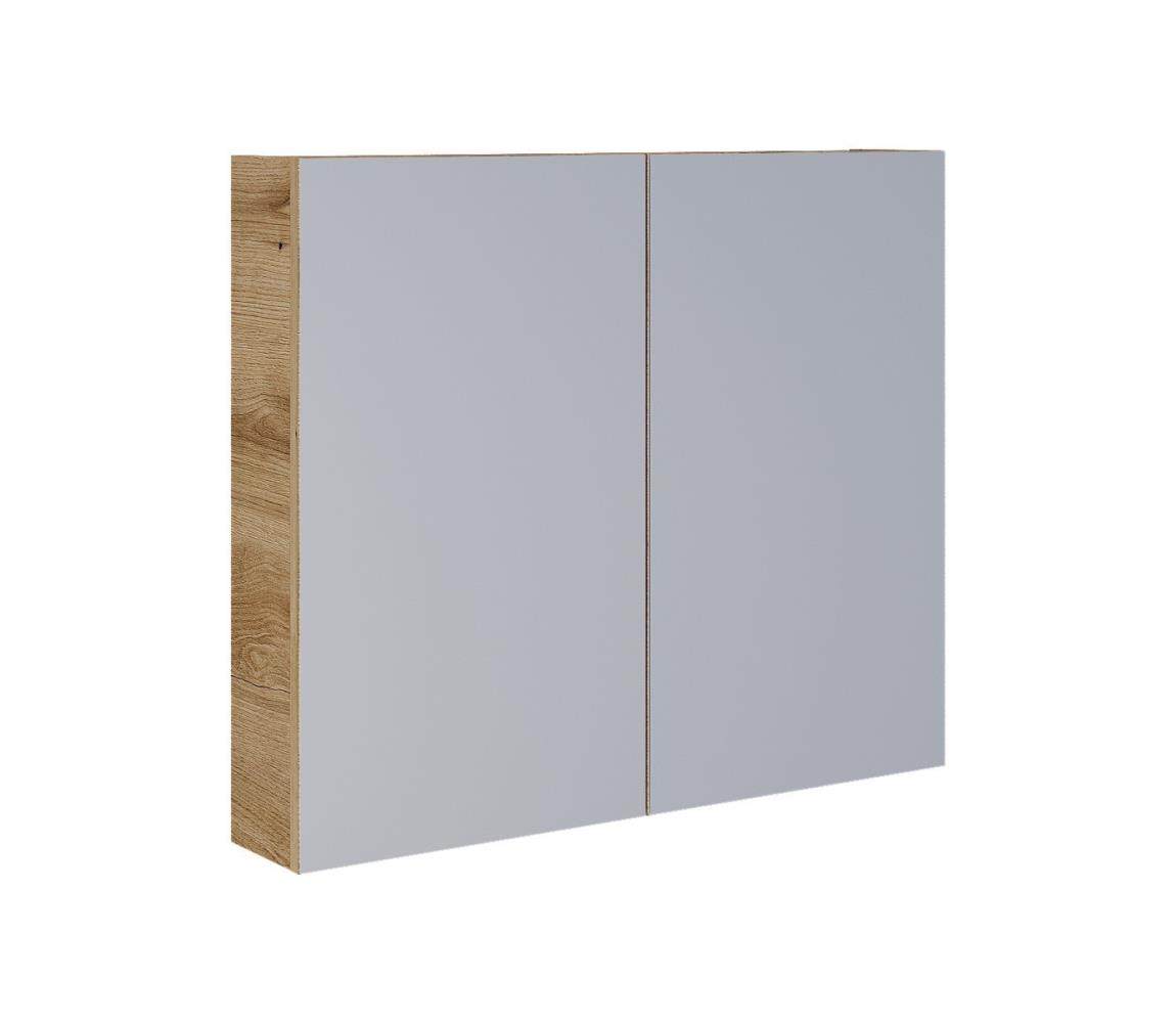 Dřevojas - Zrkadlová kúpeľňová skrinka NEXI 80x68 cm dub 8596204810313