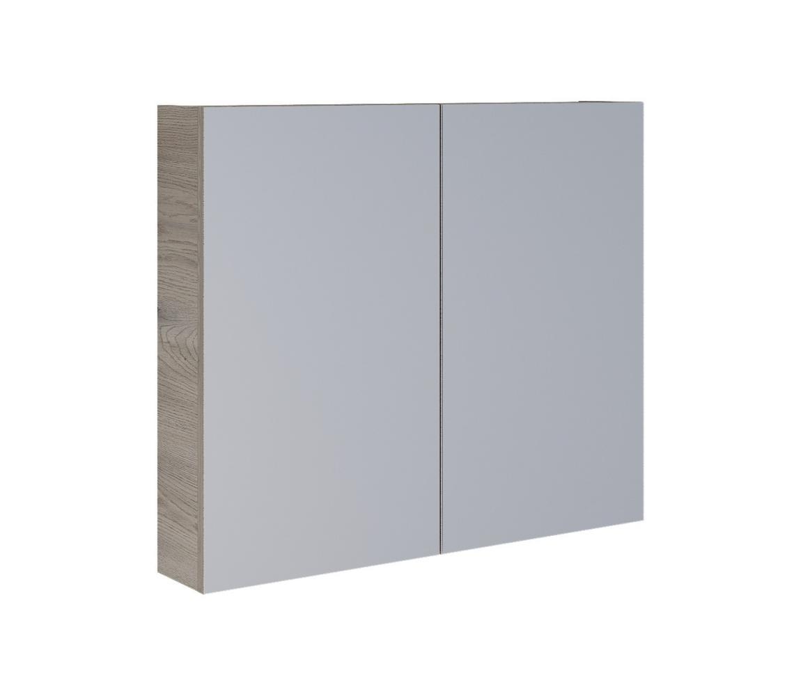 Dřevojas - Zrkadlová kúpeľňová skrinka NEXI 80x68 cm tmavý dub 8596204810320