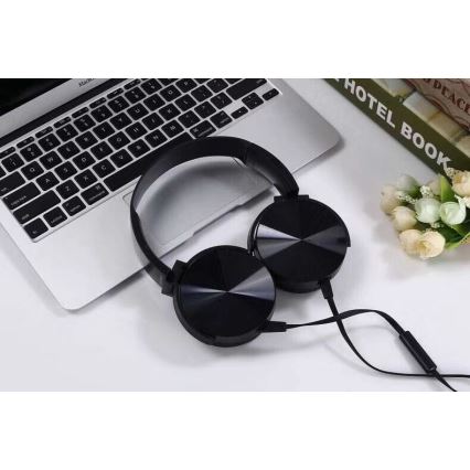 Drôtové slúchadlá s mikrófonom mini-jack C