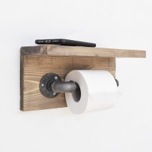 Držiak toaletného papiera s policou BORURAF 14x30 smrek