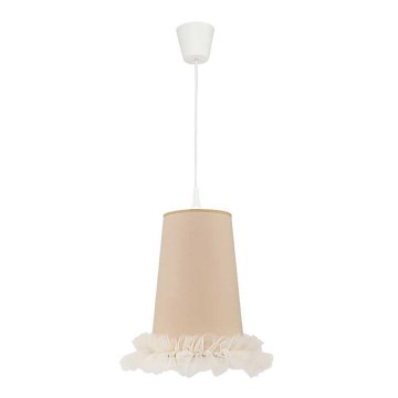Duolla - Detský luster na lanku BALLET 1xE27/40W/230V pr. 21 cm béžová