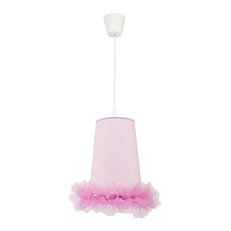 Duolla - Detský luster na lanku BALLET 1xE27/40W/230V pr. 21 cm ružová
