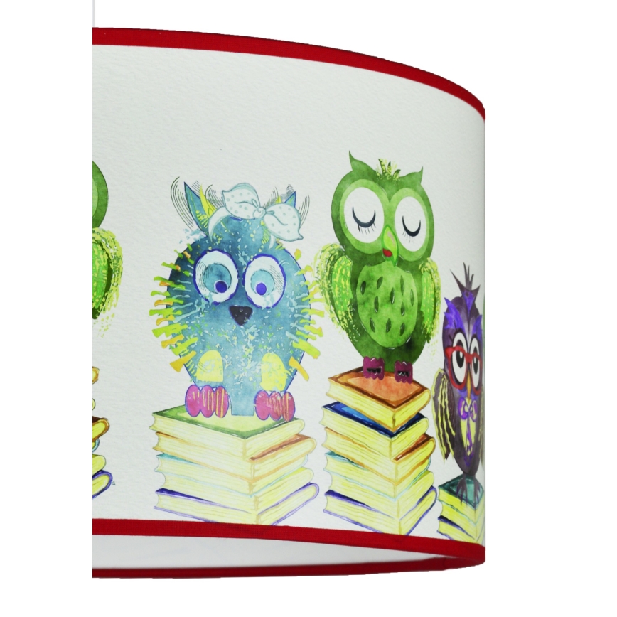 Duolla - Detský luster na lanku OWL 1xE27/15W/230V pr. 35 cm