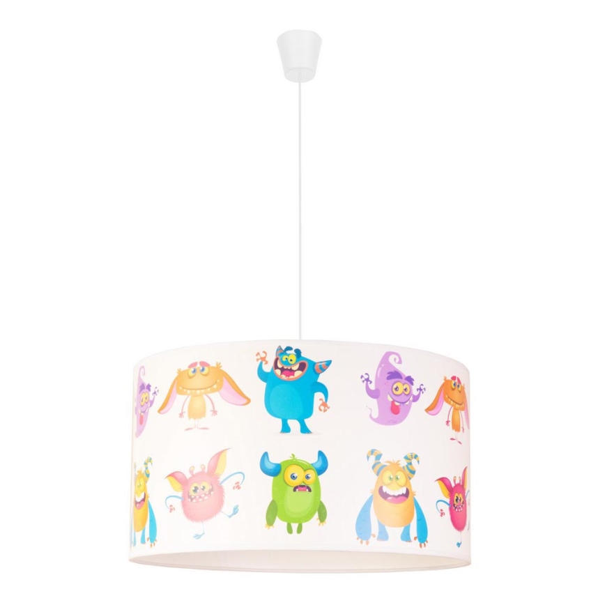 Duolla - Detský luster na lanku PRINT M 1xE27/40W/230V pr. 35 cm trolovia