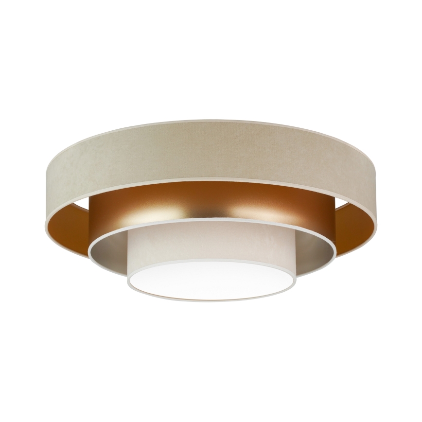 Duolla - LED Stropné svietidlo LUNETA LED/26W/230V pr. 60 cm 4000K béžová/zlatá/krémová