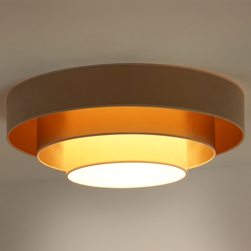 Duolla - LED Stropné svietidlo LUNETA LED/26W/230V pr. 60 cm 4000K béžová/zlatá/krémová