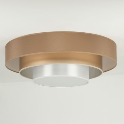 Duolla - LED Stropné svietidlo LUNETA LED/26W/230V pr. 60 cm 4000K hnedá/zlatá/biela