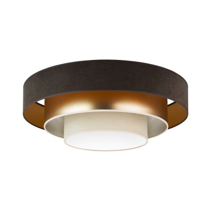 Duolla - LED Stropné svietidlo LUNETA LED/26W/230V pr. 60 cm 4000K hnedá/zlatá/krémová