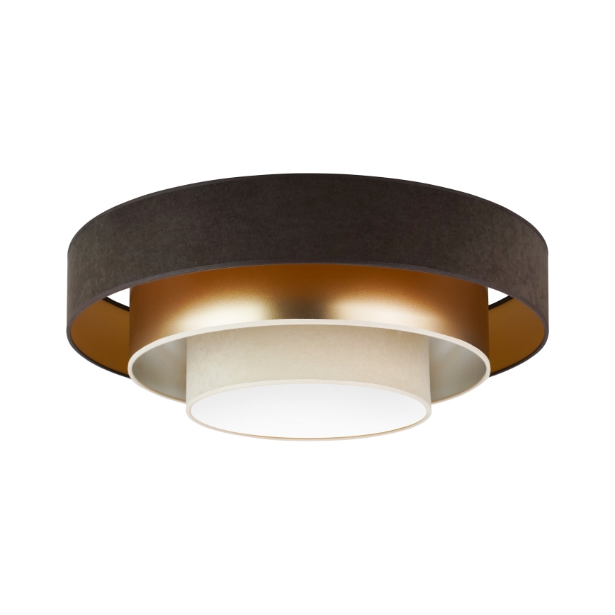 Duolla - LED Stropné svietidlo LUNETA LED/26W/230V pr. 60 cm 4000K hnedá/zlatá/krémová