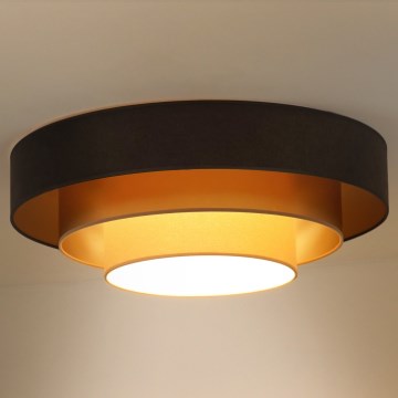 Duolla - LED Stropné svietidlo LUNETA LED/26W/230V pr. 60 cm 4000K hnedá/zlatá/krémová