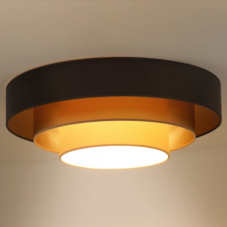 Duolla - LED Stropné svietidlo LUNETA LED/26W/230V pr. 60 cm 4000K hnedá/zlatá/krémová