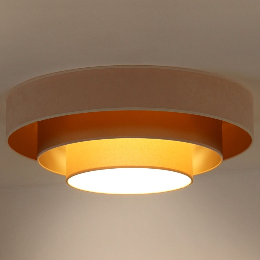 Duolla - LED Stropné svietidlo LUNETA LED/26W/230V pr. 60 cm 4000K krémová/zlatá/béžová