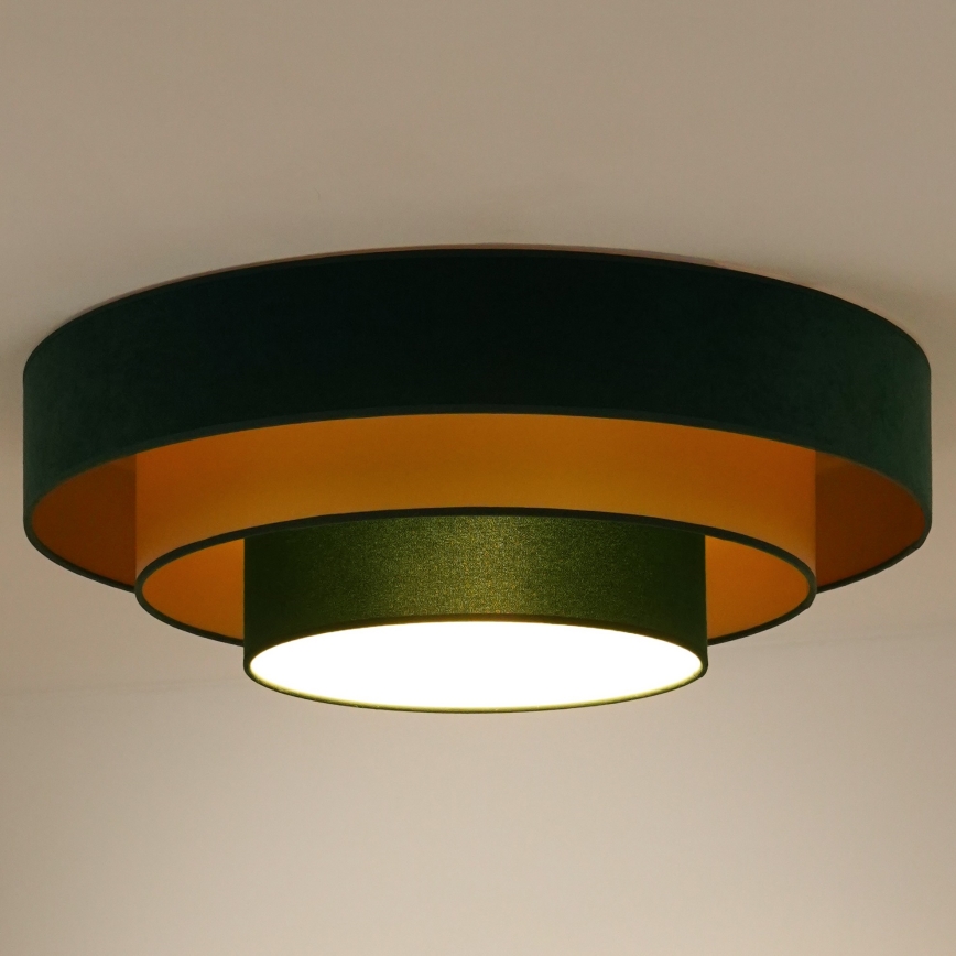 Duolla - LED Stropné svietidlo LUNETA LED/26W/230V pr. 60 cm 4000K zelená/zlatá