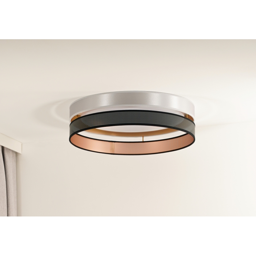 Duolla - LED Stropné svietidlo ROLLER DUO SHINY LED/24W/230V pr. 45 cm strieborná/čierna