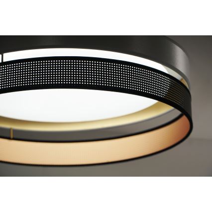 Duolla - LED Stropné svietidlo ROLLER DUO SHINY LED/24W/230V pr. 45 cm strieborná/čierna