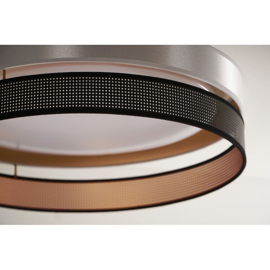 Duolla - LED Stropné svietidlo ROLLER DUO SHINY LED/24W/230V pr. 45 cm strieborná/čierna