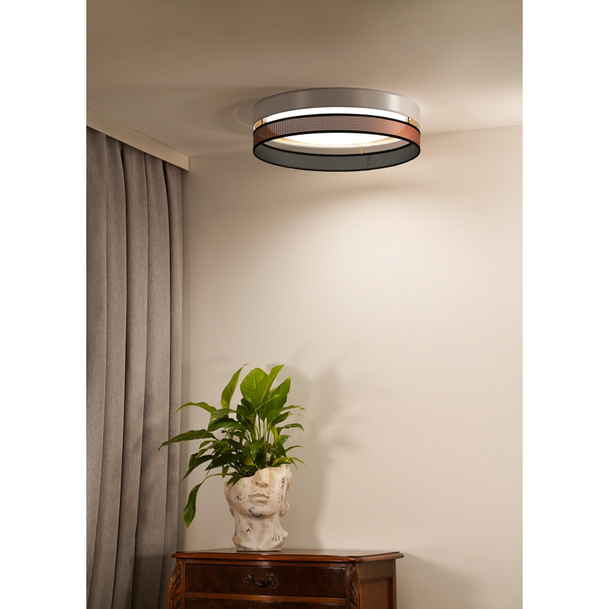 Duolla - LED Stropné svietidlo ROLLER DUO SHINY LED/24W/230V pr. 45 cm biela/medená