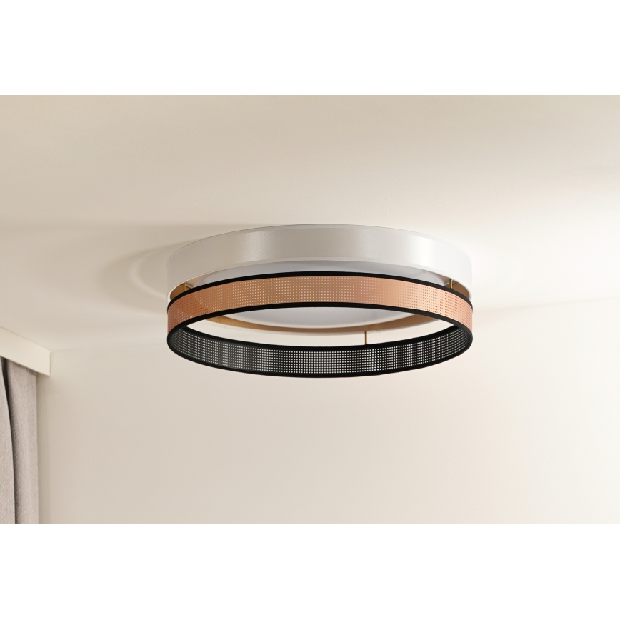 Duolla - LED Stropné svietidlo ROLLER DUO SHINY LED/24W/230V pr. 45 cm biela/medená