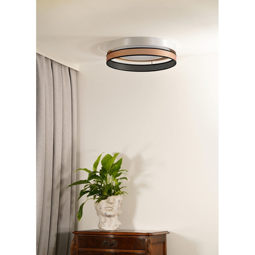 Duolla - LED Stropné svietidlo ROLLER DUO SHINY LED/24W/230V pr. 45 cm biela/medená