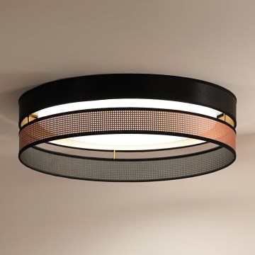 Duolla - LED Stropné svietidlo ROLLER DUO SHINY LED/24W/230V pr. 45 cm čierna/medená