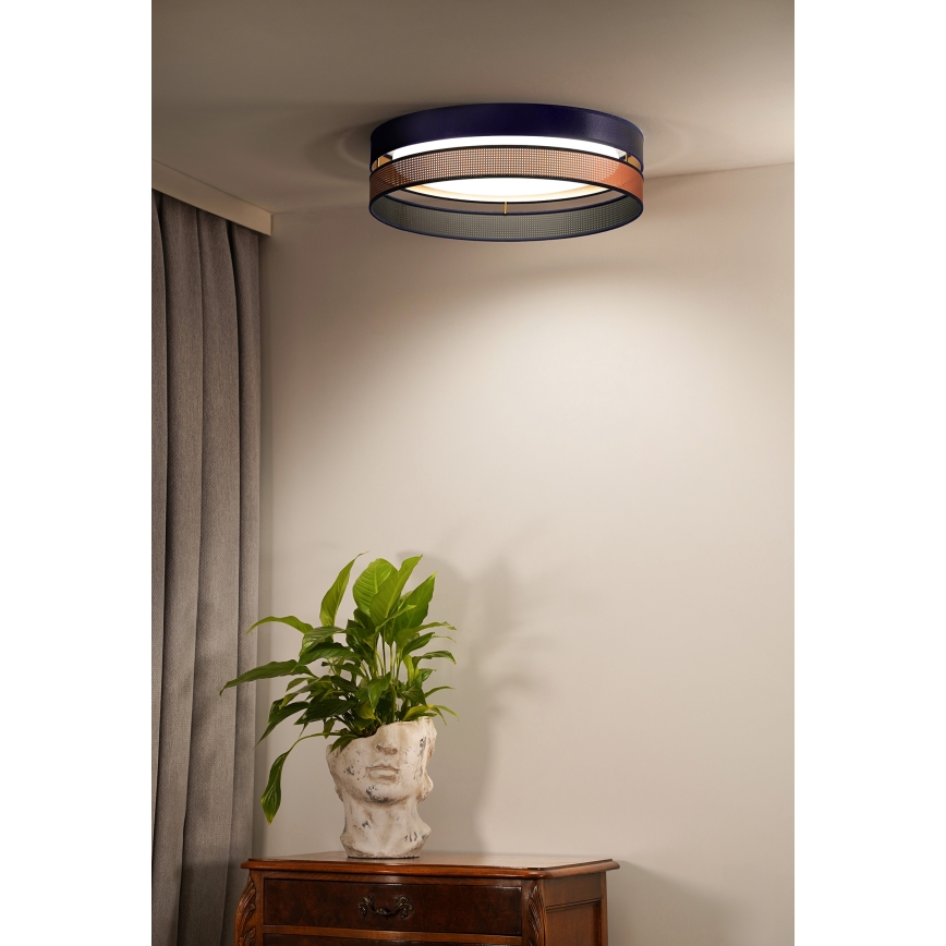 Duolla - LED Stropné svietidlo ROLLER DUO SHINY LED/24W/230V pr. 45 cm modrá/medená
