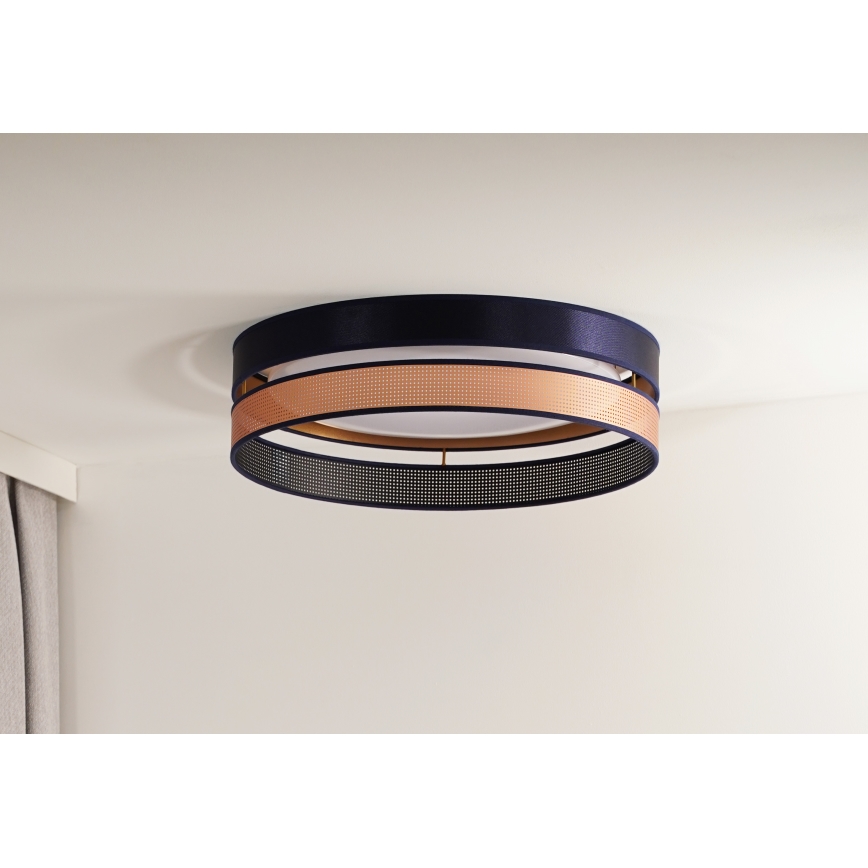 Duolla - LED Stropné svietidlo ROLLER DUO SHINY LED/24W/230V pr. 45 cm modrá/medená