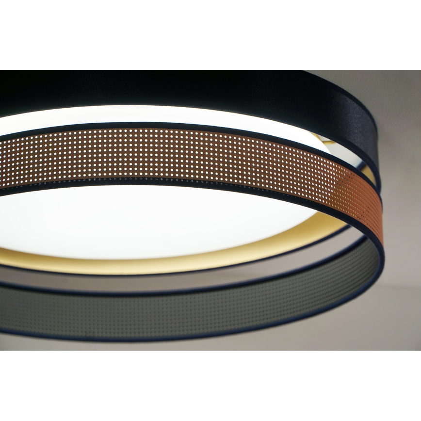 Duolla - LED Stropné svietidlo ROLLER DUO SHINY LED/24W/230V pr. 45 cm modrá/medená