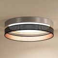 Duolla - LED Stropné svietidlo ROLLER DUO SHINY LED/24W/230V pr. 45 cm strieborná/čierna