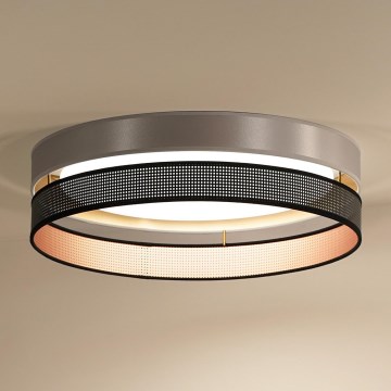 Duolla - LED Stropné svietidlo ROLLER DUO SHINY LED/24W/230V pr. 45 cm strieborná/čierna