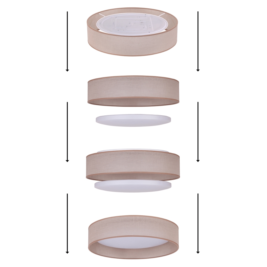 Duolla - LED Stropné svietidlo ROLLER LED/24W/230V pr. 45 cm antracit