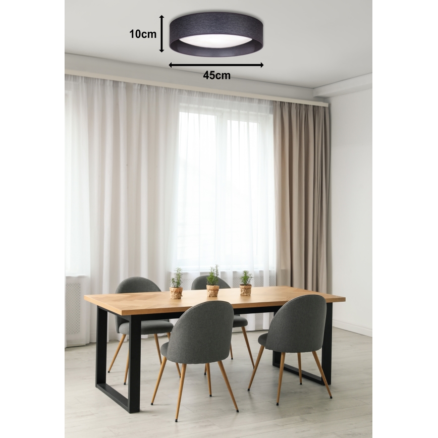 Duolla - LED Stropné svietidlo ROLLER LED/24W/230V pr. 45 cm antracit