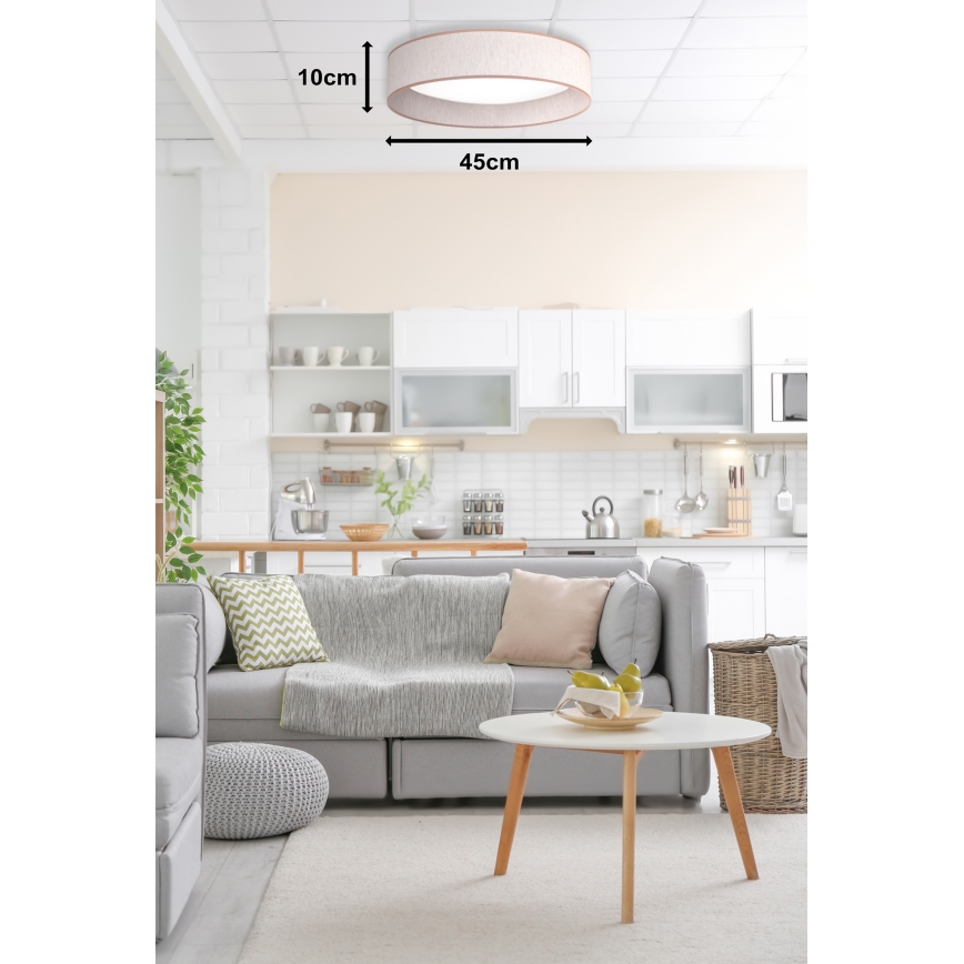 Duolla - LED Stropné svietidlo ROLLER LED/24W/230V pr. 45 cm béžová