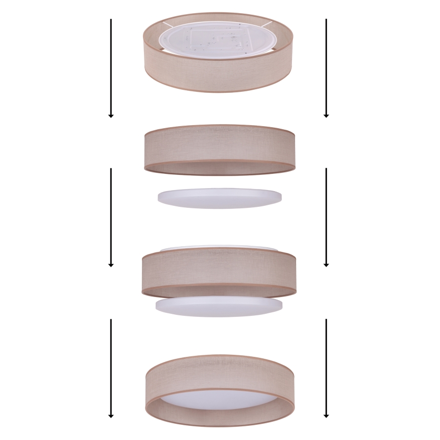 Duolla - LED Stropné svietidlo ROLLER LED/24W/230V pr. 45 cm béžová