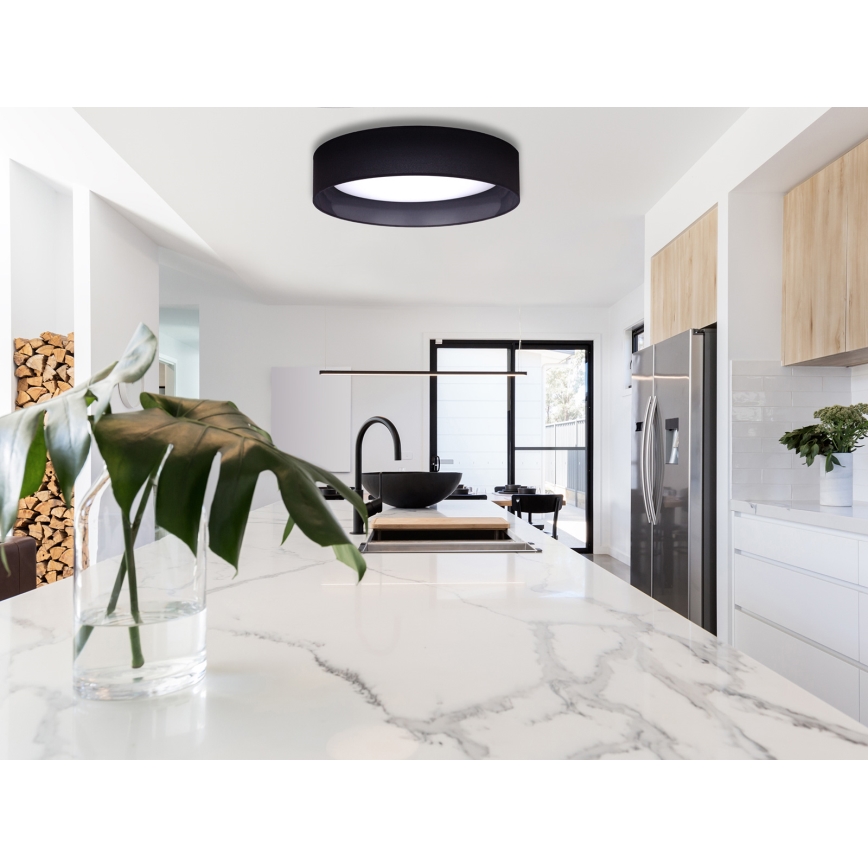 Duolla - LED Stropné svietidlo ROLLER LED/24W/230V pr. 45 cm čierna