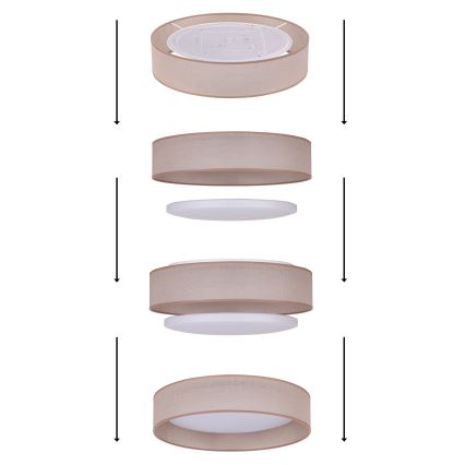 Duolla - LED Stropné svietidlo ROLLER LED/24W/230V pr. 45 cm čierna
