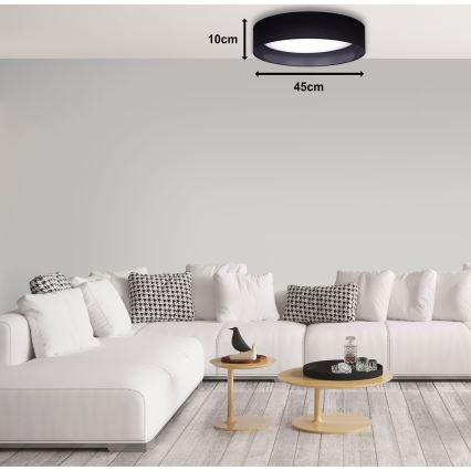Duolla - LED Stropné svietidlo ROLLER LED/24W/230V pr. 45 cm čierna