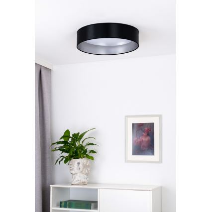 Duolla - LED Stropné svietidlo ROLLER LED/24W/230V pr. 45 cm čierna/strieborná