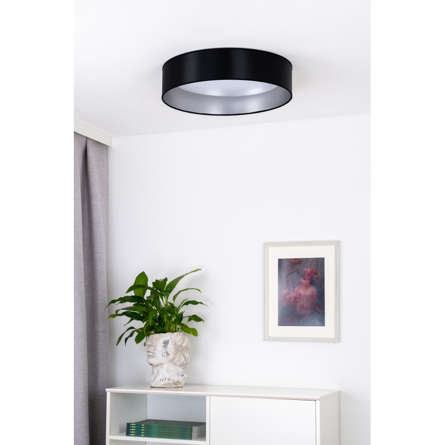 Duolla - LED Stropné svietidlo ROLLER LED/24W/230V pr. 45 cm čierna/strieborná